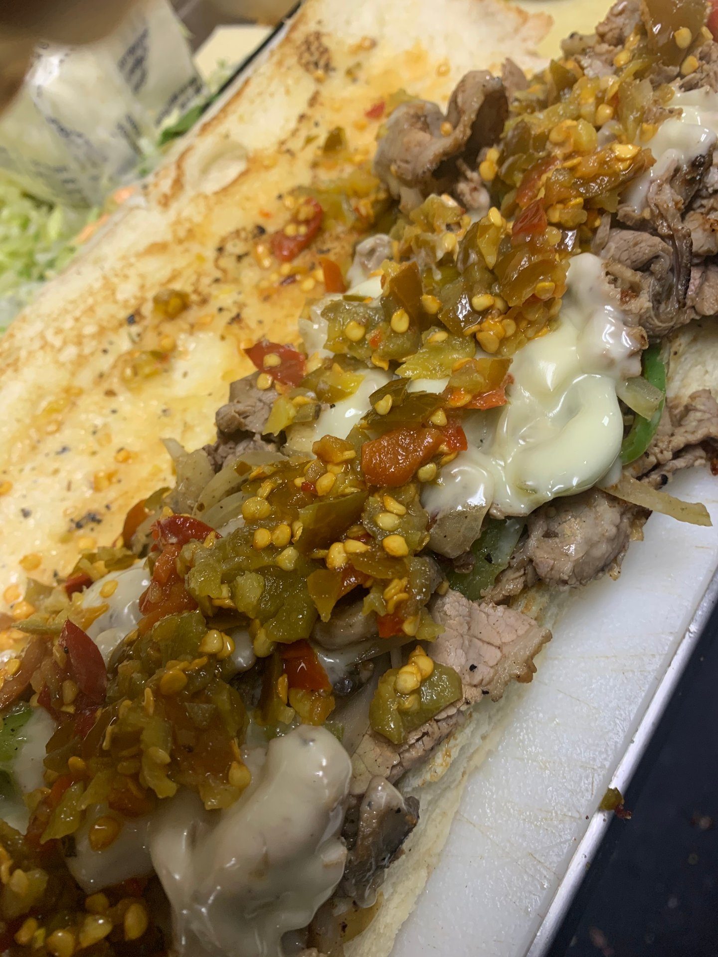 Steak Bomb Cheesesteak.