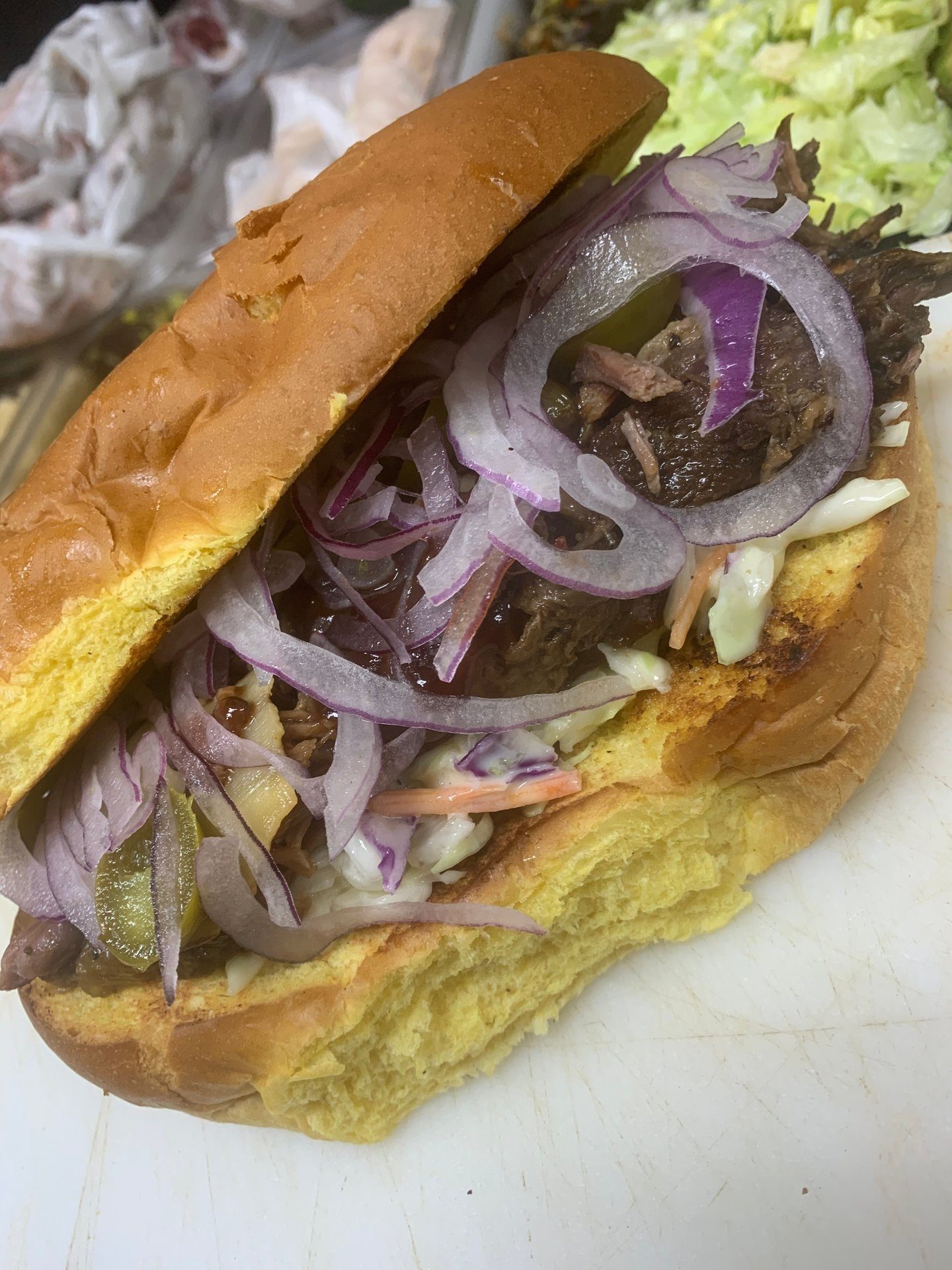 Cowboy Pot Roast Sandwich.
