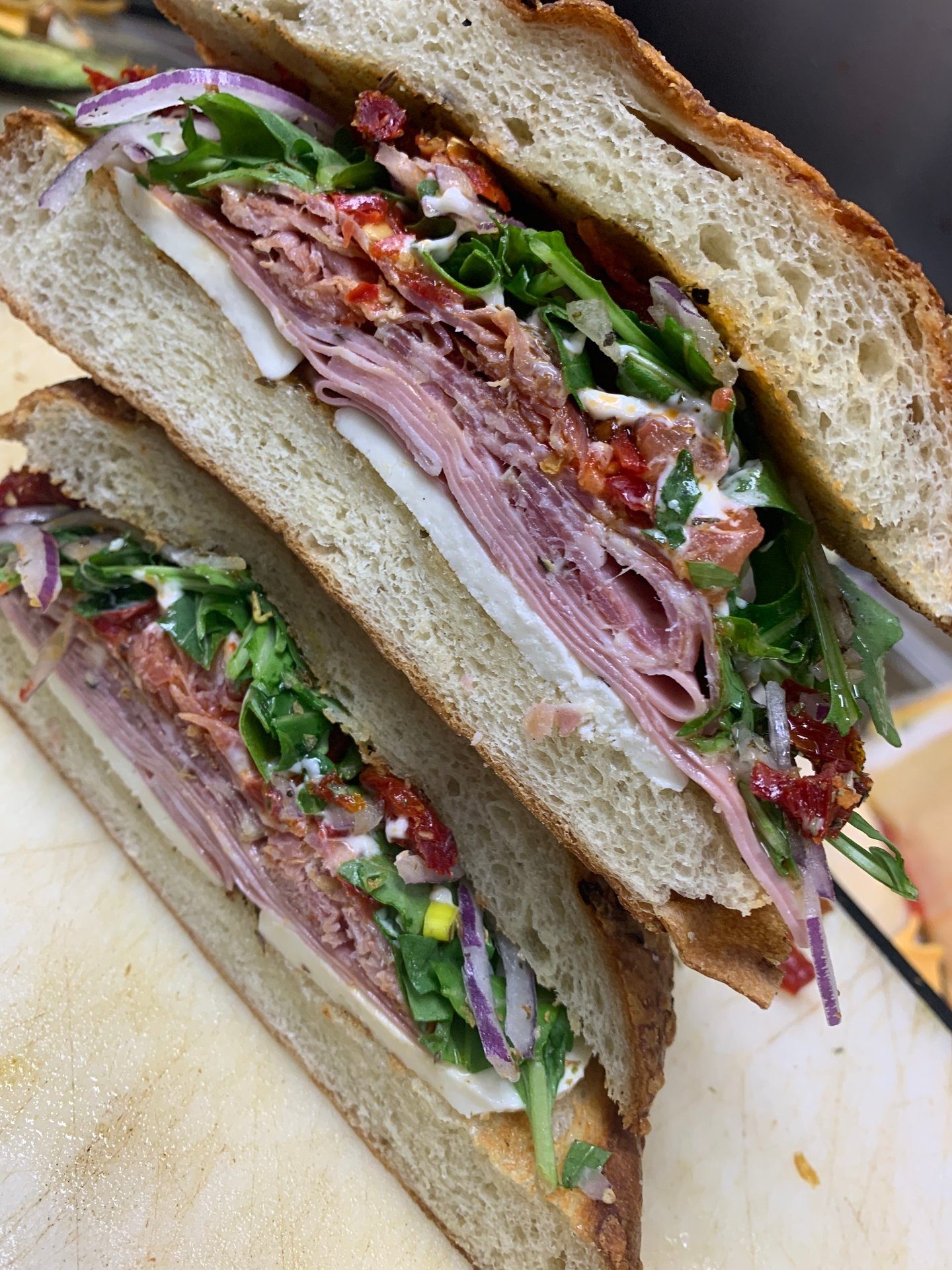 Ciabatta Bomb Sandwich.