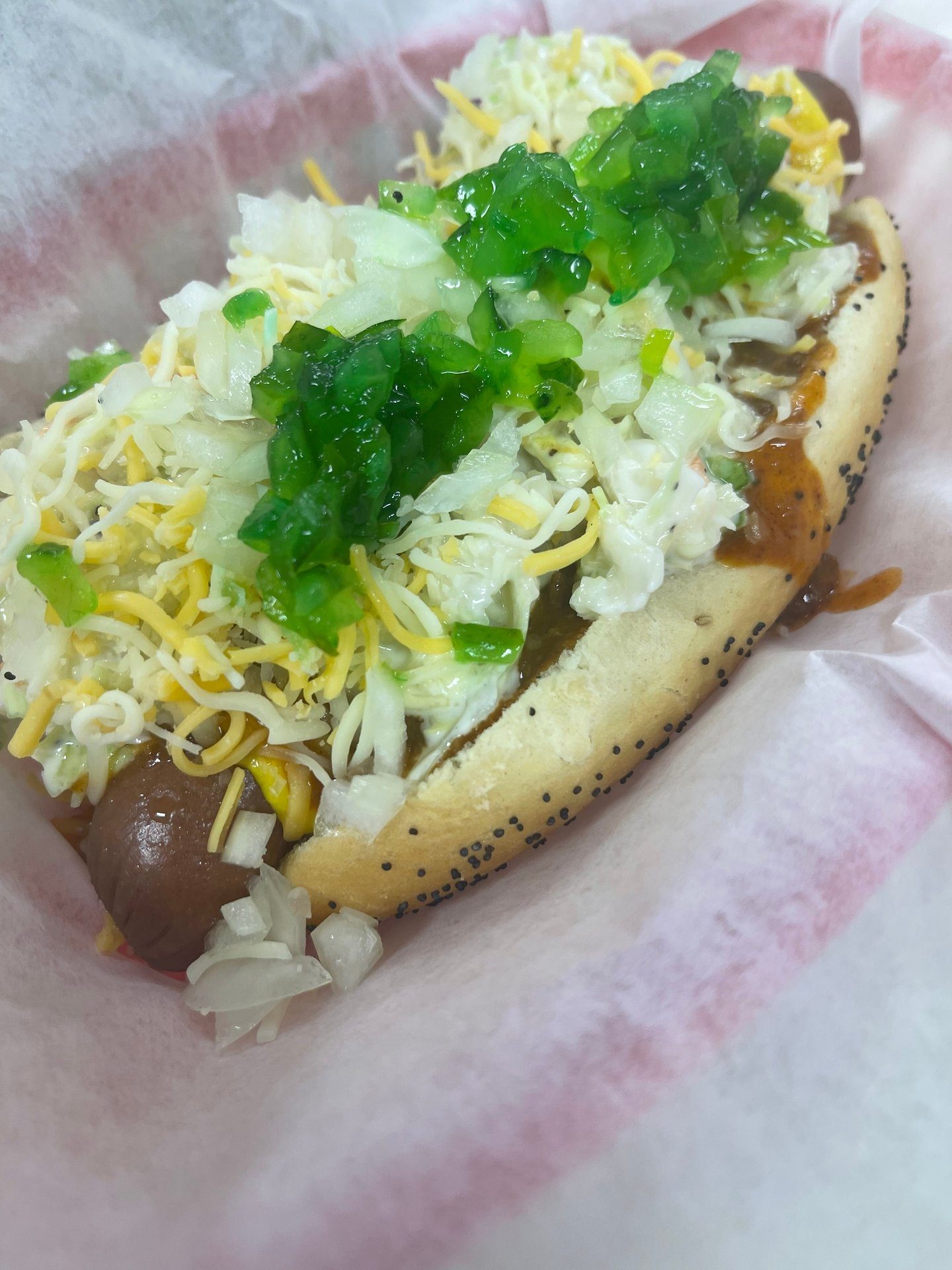 Chili Slaw Dog.
