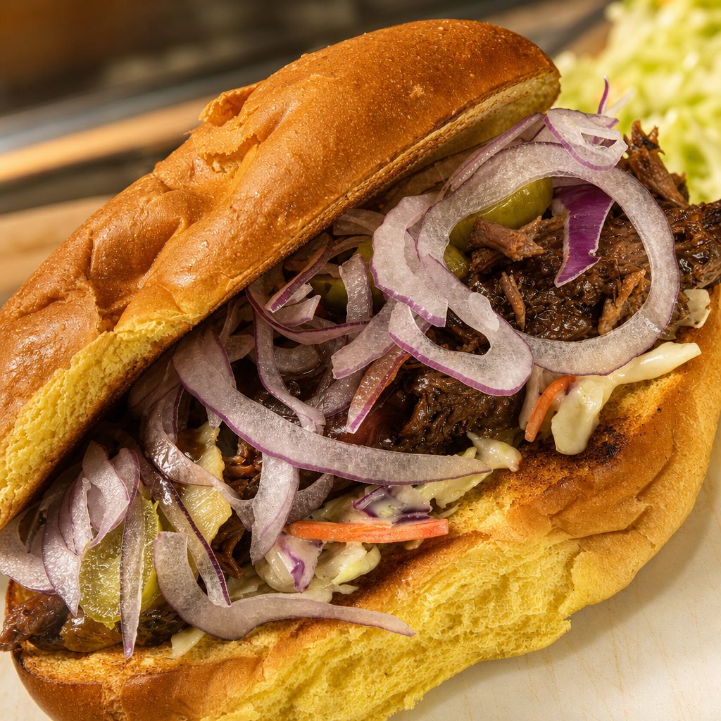 Cowboy Pot Roast Sandwich.
